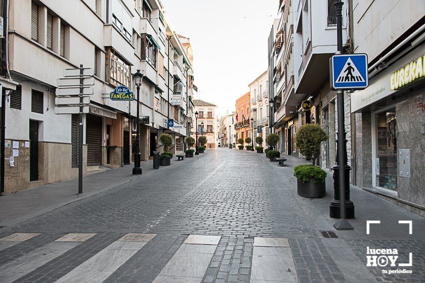 GALERÍA: Lucena esta tarde: Comercios cerrados y calles vacías por el coronavirus