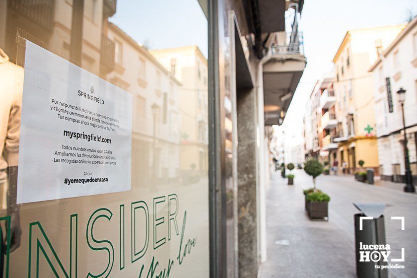 GALERÍA: Lucena esta tarde: Comercios cerrados y calles vacías por el coronavirus