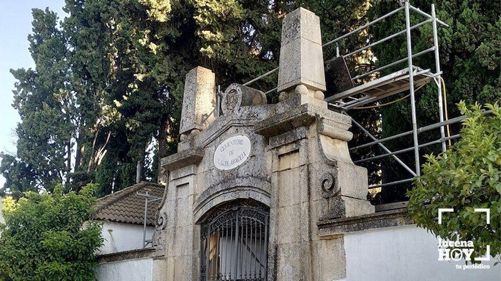  Portada del Cementerio Virgen de Araceli en cuya restauración se está actuando 