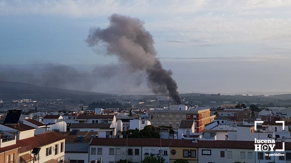 GALERÍA: Un incendio destruye las instalaciones de la empresa Ferroaras en el polígono de La Viñuela