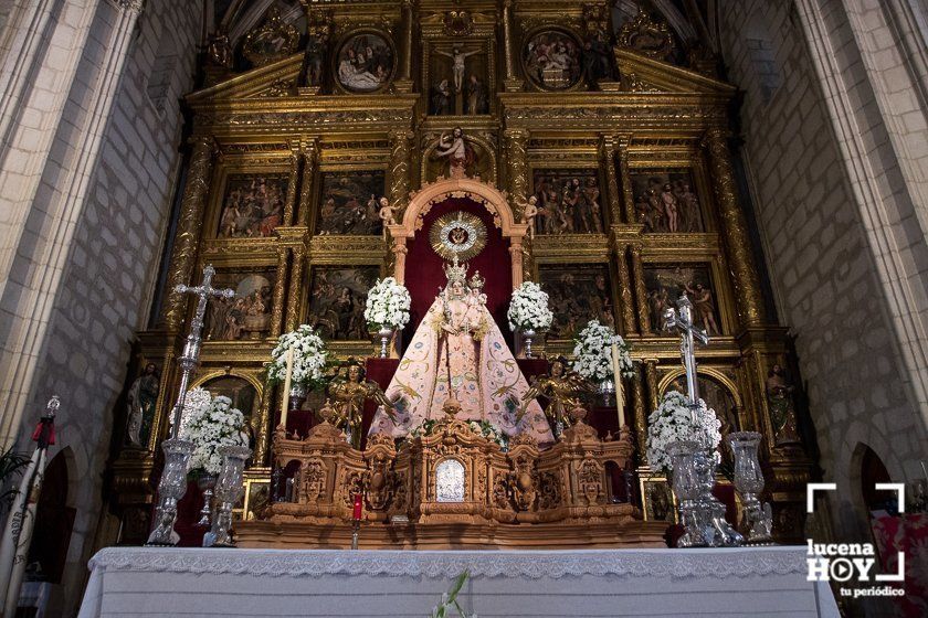 GALERÍA: María Santísima de Araceli preside el altar mayor de San Mateo en la celebración de Pentecostés