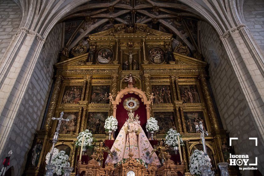 Interior de la iglesia de San Mateo, con su altar presidido por la Virgen de Araceli. Archivo