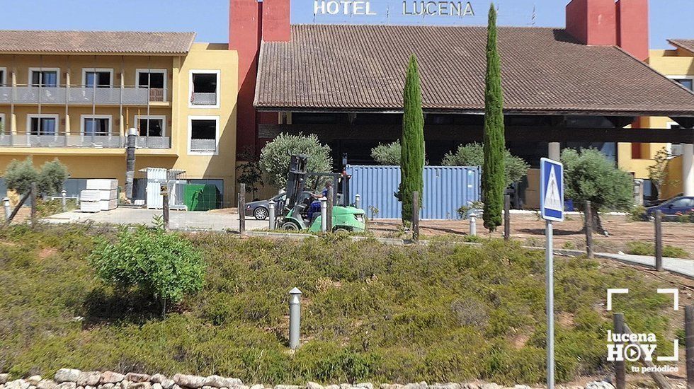  Instalaciones del antiguo hotel, en cuya transformación como hospital se trabaja desde hace unos días 