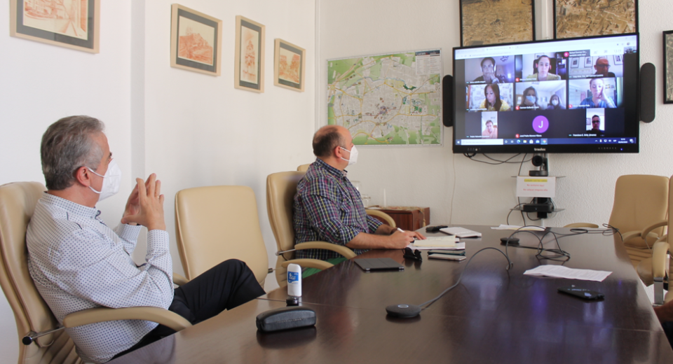  Un momento de la reunión telemática con representantes de la comunidad escolar mantenida esta mañana 