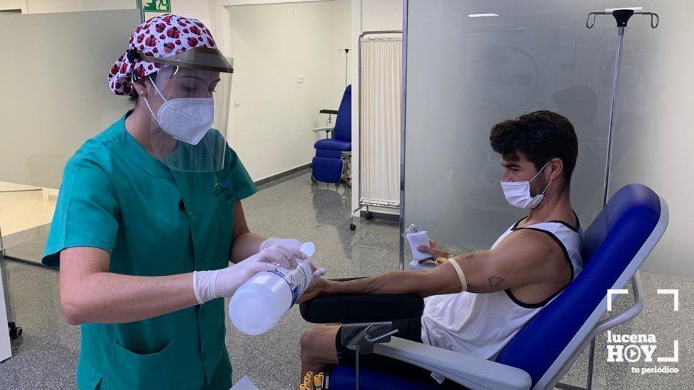  Gallardo se somete al test en las instalaciones de la clínica Parejo y Cañero de Puente Genil 