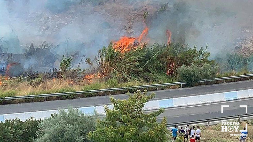  Imagen del incendio desde las urbanizaciones del Plan Parcial Oeste 1 