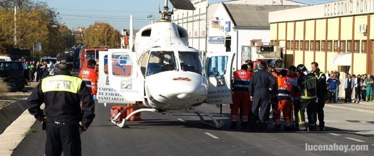  Accidente con un herido muy grave en la carretera de Rute (vídeo) 