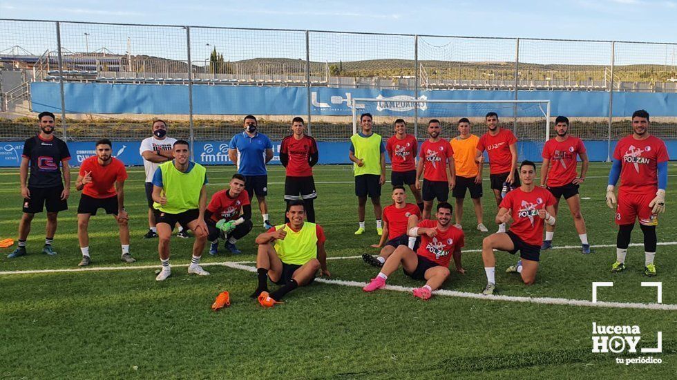  Componentes de la plantilla del Lucecor 2020-21 tras un entrenamiento 