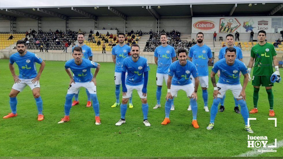  Alineación inicial del Ciudad de Lucena en su encuentro fuera de casa contra el San Roque de Lepe 