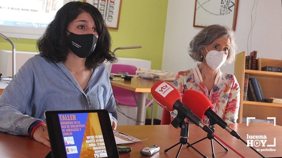  Mamen Beato y Teresa Ferrer durante la presentación de la nueva web 