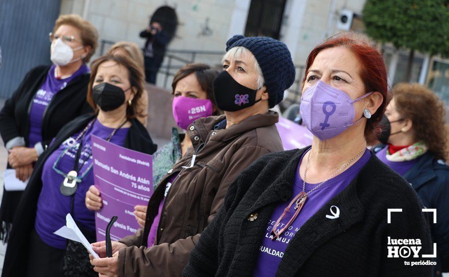 GALERÍA / 25N: Lucena recuerda a las 41 mujeres asesinadas en España por violencia de género en lo que va de año