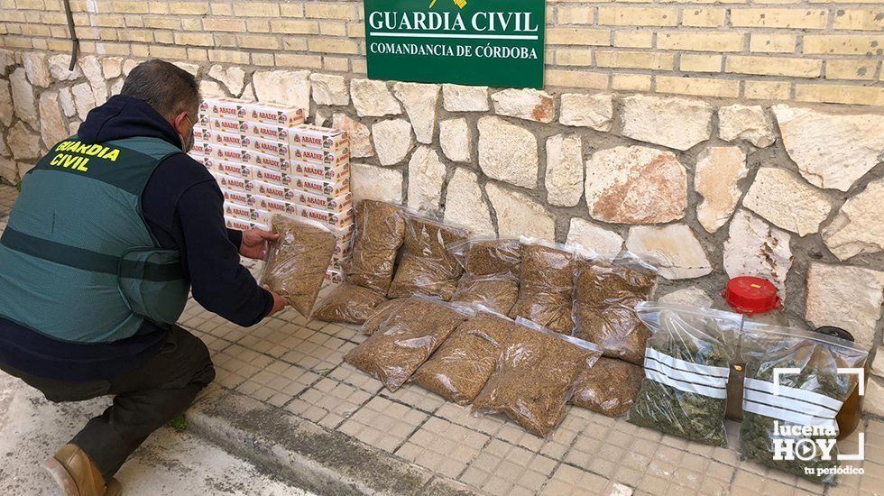  Material incautado en esta actuación de la Guardia Civil de Lucena 