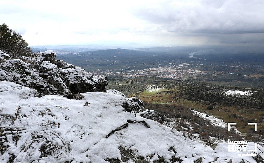 GALERÍA: Los últimos coletazos de Filomena tiñen de blanco la sierra de Cabra