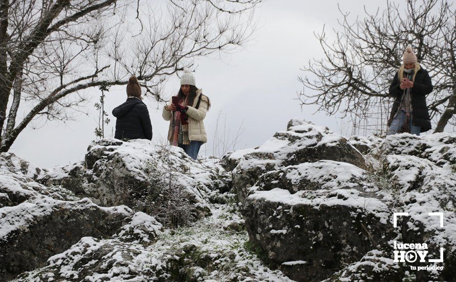 GALERÍA: Los últimos coletazos de Filomena tiñen de blanco la sierra de Cabra