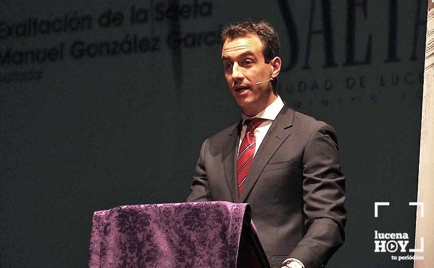  Manuel González durante su Exaltación de la Saeta 