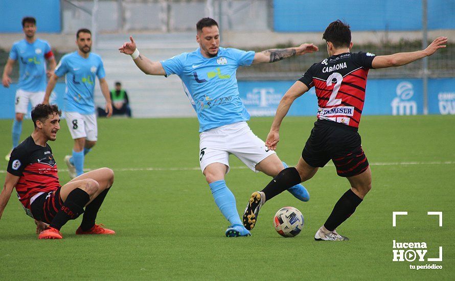 GALERÍA / El Puente Genil se lleva el derbi en el estadio Ciudad de Lucena en un partido con más emoción que ocasiones (0-1)