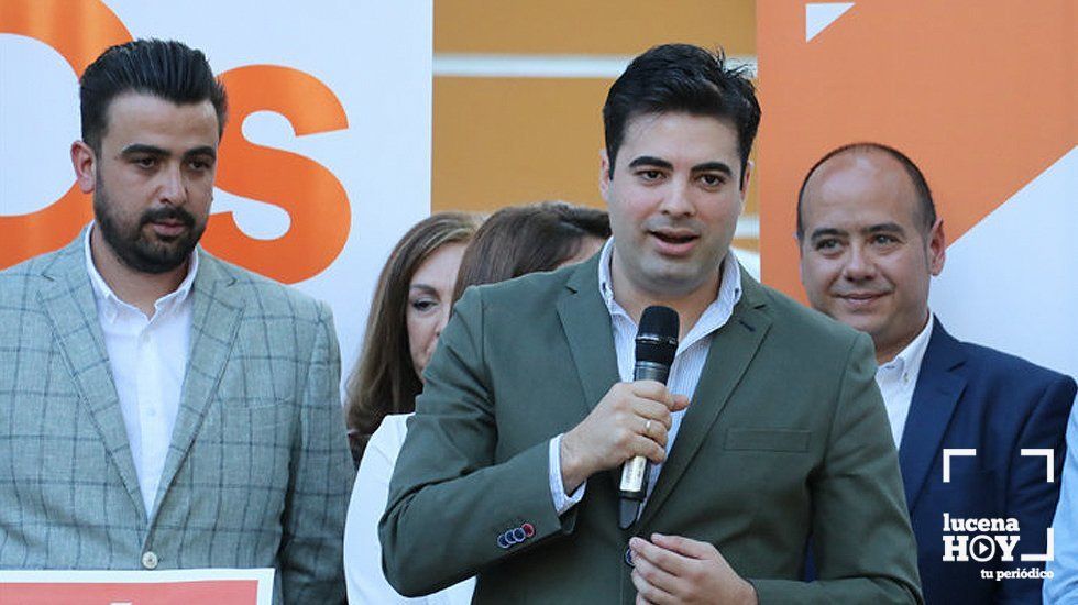  Antonio Pino, a la izquierda, nuevo coordinador local de Ciudadanos, junto a Jesús López y Miguel Cantero, a la derecha. Foto de Archivo 