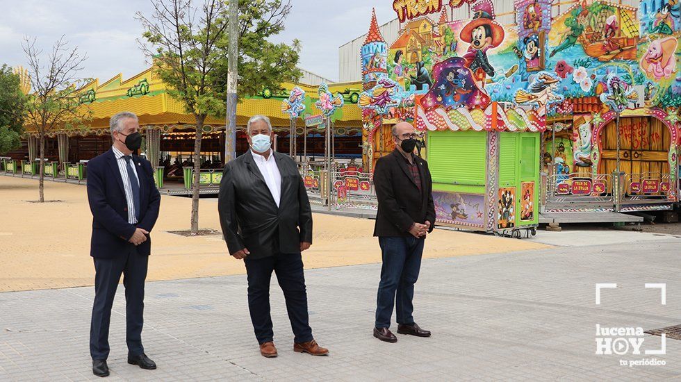  Juan Pérez, Ángel Cristo y José Pedro Moreno durante la presentación de la Feria de la Primavera en Lucena 