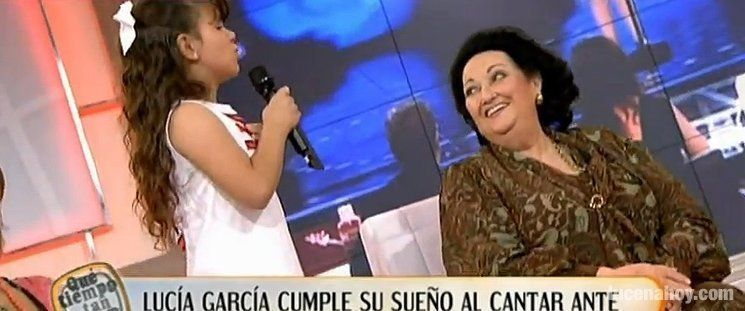  La niña Lucía García emociona a Monserrat Caballé en Tele5 