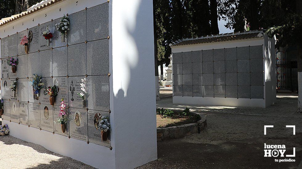  En primer témino los columbarios edificados en 2018, al fondo los nuevos. 