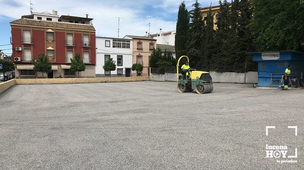  Estado en el que ha quedado el aparcamiento municipal en superficie de la calle Juego de Pelota 