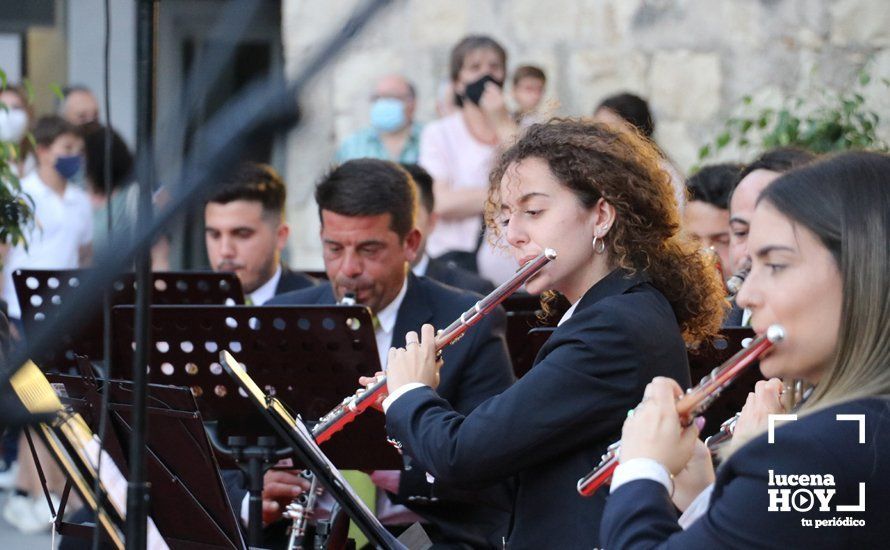 La Banda de Música de Lucena en un concierto a las puertas de San Mateo. Archivo