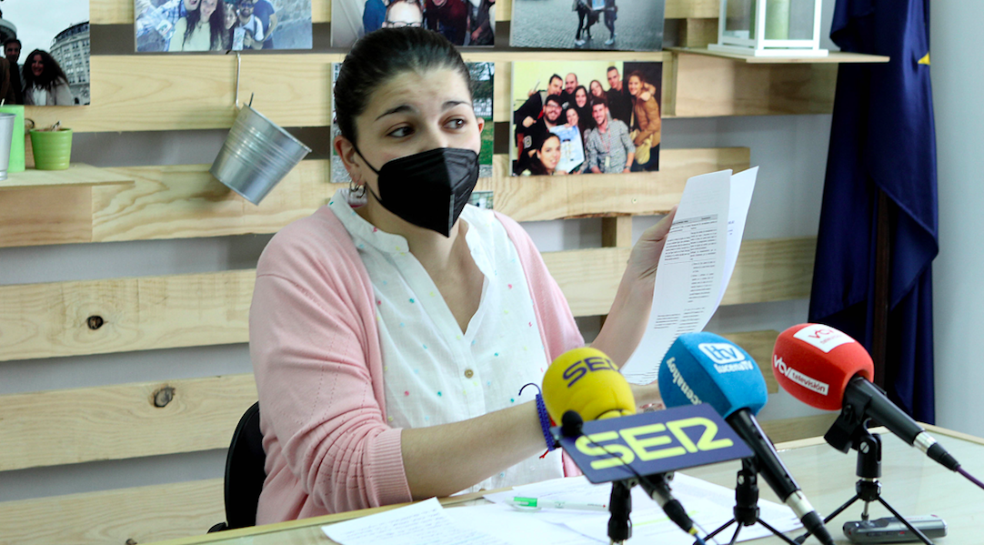  Mamen Beato, concejala de Juventud, durante la presentación de las ayudas 