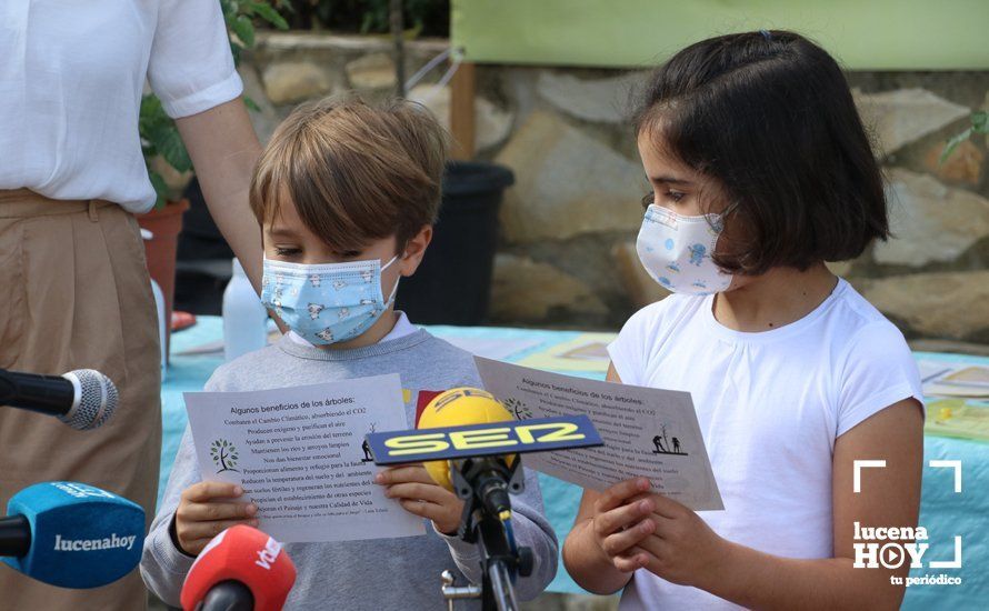 GALERÍA: "Al arbolito, desde chiquito": Los alumnos del Virgen de Araceli reciben de Mejorana diplomas por sus dibujos para la Vía Verde