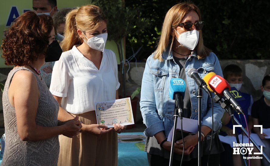 GALERÍA: "Al arbolito, desde chiquito": Los alumnos del Virgen de Araceli reciben de Mejorana diplomas por sus dibujos para la Vía Verde