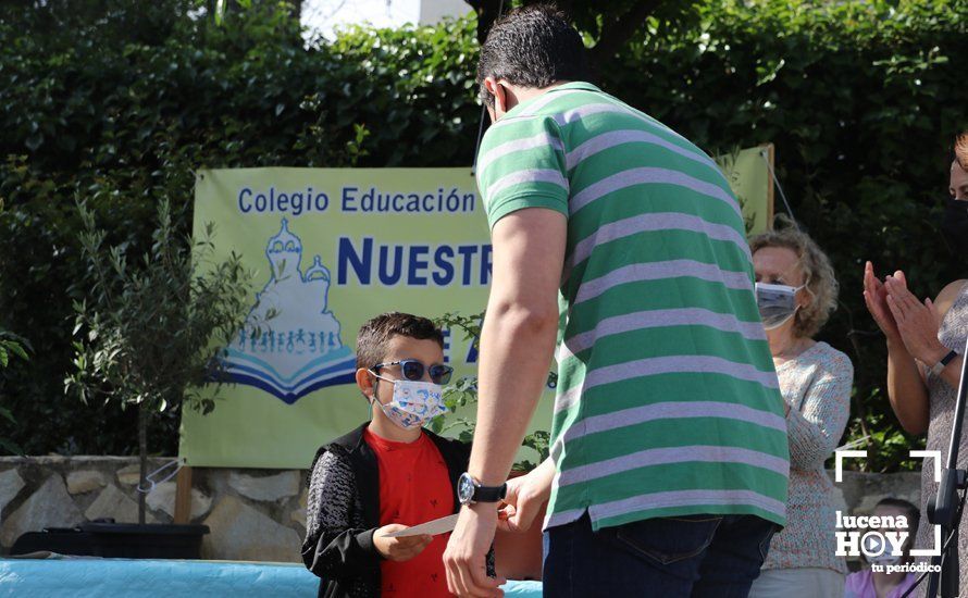 GALERÍA: "Al arbolito, desde chiquito": Los alumnos del Virgen de Araceli reciben de Mejorana diplomas por sus dibujos para la Vía Verde