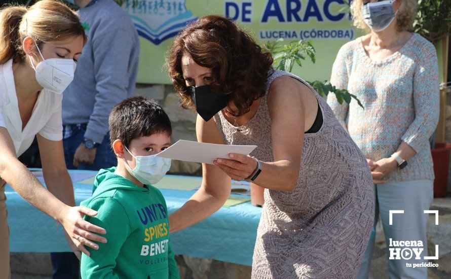 GALERÍA: "Al arbolito, desde chiquito": Los alumnos del Virgen de Araceli reciben de Mejorana diplomas por sus dibujos para la Vía Verde