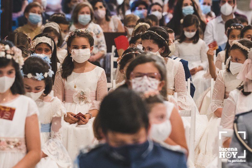 GALERÍA: Lucena celebra por segundo año un Corpus diferente, sin procesión en las calles, pero con niños de Primera Comunión en el templo de San Mateo