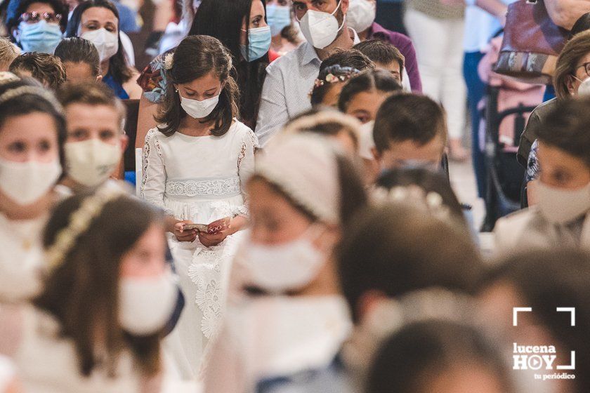 GALERÍA: Lucena celebra por segundo año un Corpus diferente, sin procesión en las calles, pero con niños de Primera Comunión en el templo de San Mateo