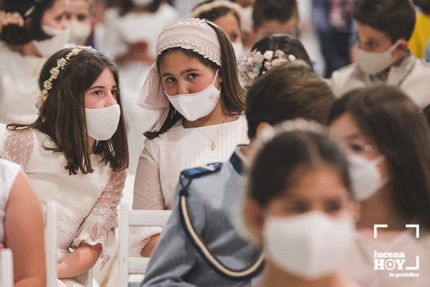 GALERÍA: Lucena celebra por segundo año un Corpus diferente, sin procesión en las calles, pero con niños de Primera Comunión en el templo de San Mateo