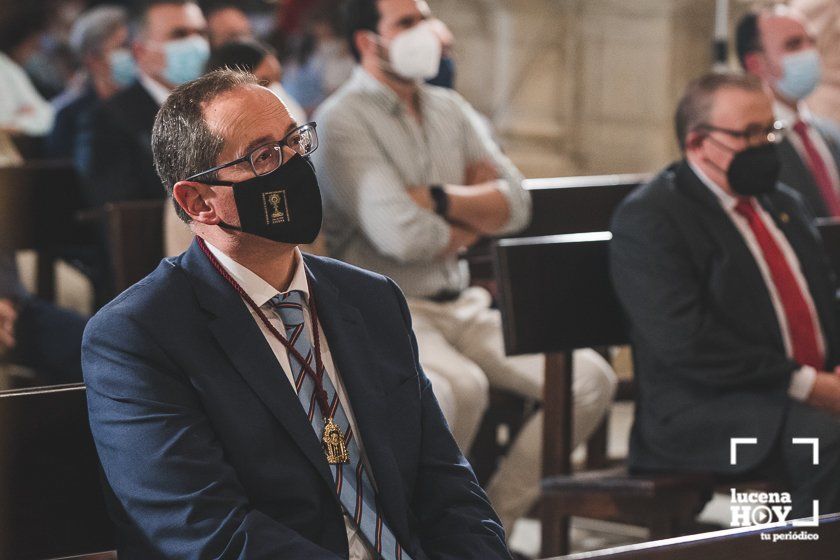 GALERÍA: Lucena celebra por segundo año un Corpus diferente, sin procesión en las calles, pero con niños de Primera Comunión en el templo de San Mateo