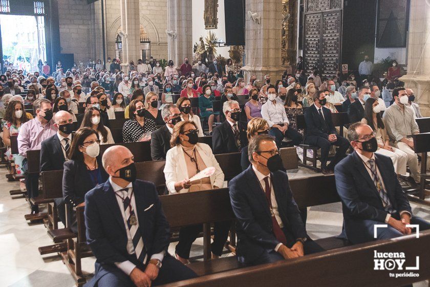 GALERÍA: Lucena celebra por segundo año un Corpus diferente, sin procesión en las calles, pero con niños de Primera Comunión en el templo de San Mateo