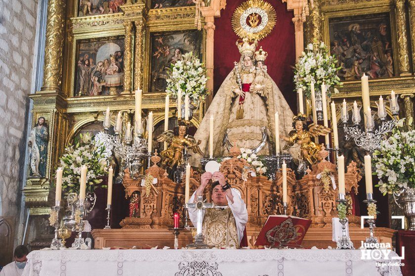 GALERÍA: Lucena celebra por segundo año un Corpus diferente, sin procesión en las calles, pero con niños de Primera Comunión en el templo de San Mateo