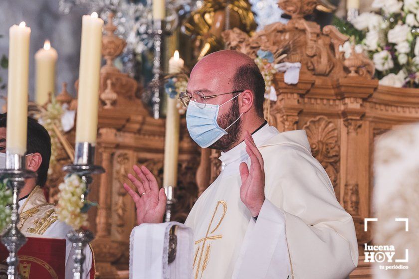 GALERÍA: Lucena celebra por segundo año un Corpus diferente, sin procesión en las calles, pero con niños de Primera Comunión en el templo de San Mateo