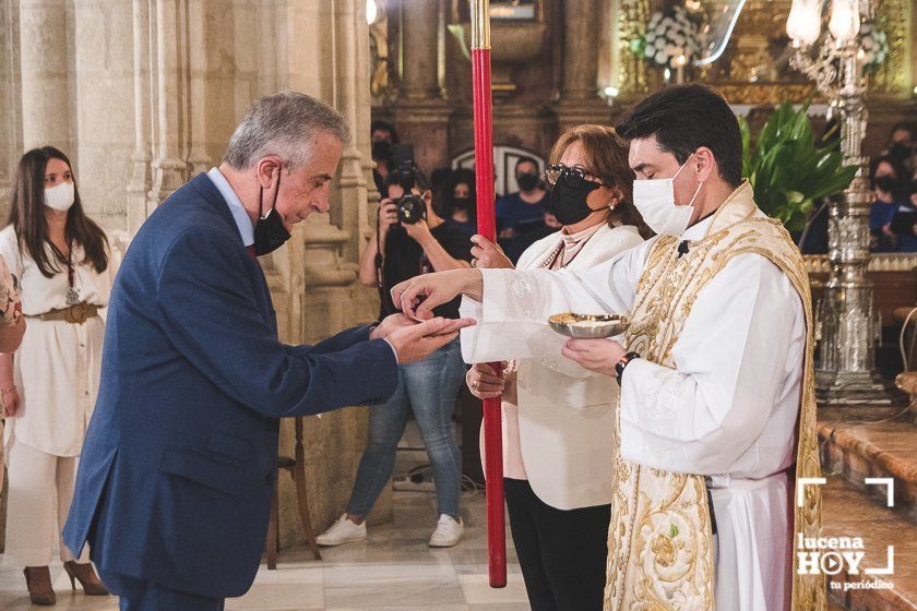 GALERÍA: Lucena celebra por segundo año un Corpus diferente, sin procesión en las calles, pero con niños de Primera Comunión en el templo de San Mateo