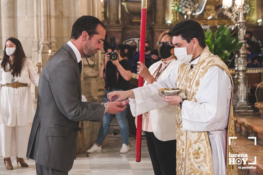 GALERÍA: Lucena celebra por segundo año un Corpus diferente, sin procesión en las calles, pero con niños de Primera Comunión en el templo de San Mateo