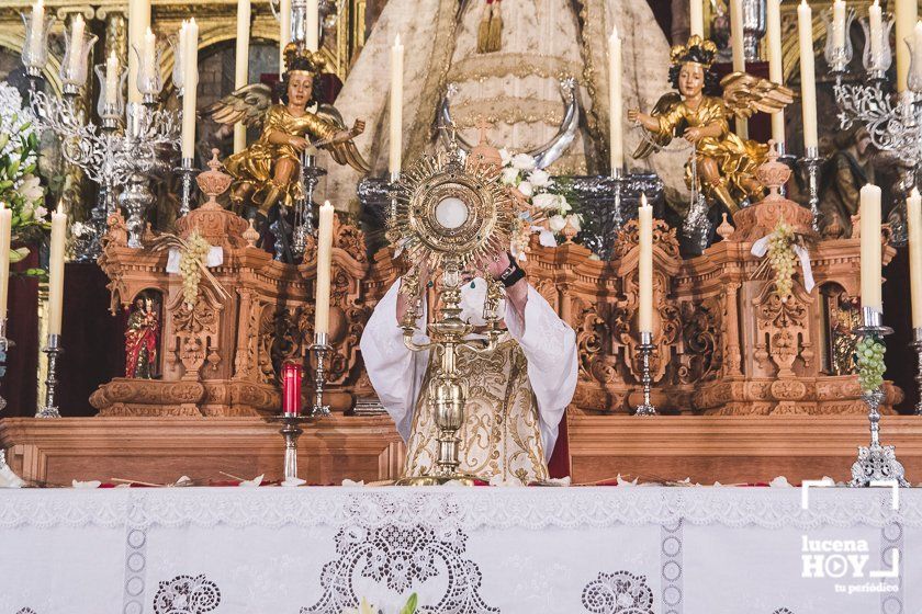 GALERÍA: Lucena celebra por segundo año un Corpus diferente, sin procesión en las calles, pero con niños de Primera Comunión en el templo de San Mateo