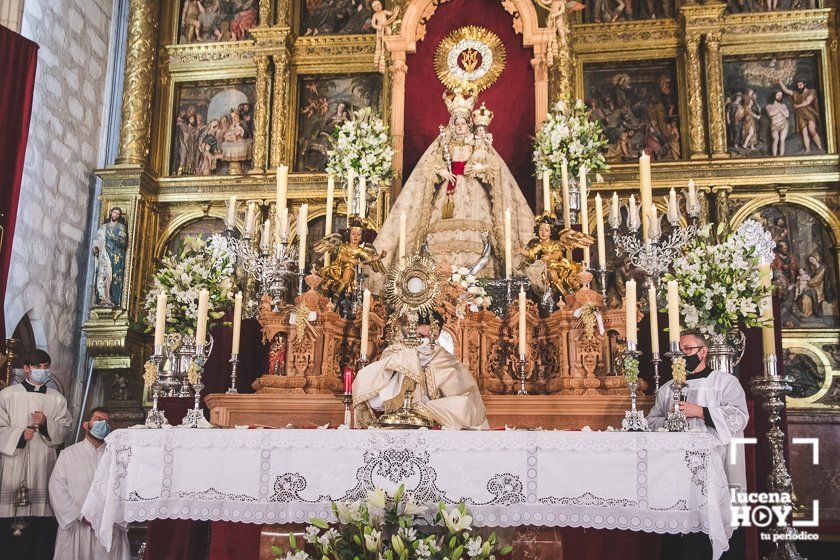 GALERÍA: Lucena celebra por segundo año un Corpus diferente, sin procesión en las calles, pero con niños de Primera Comunión en el templo de San Mateo