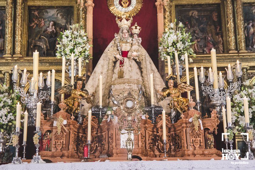 GALERÍA: Lucena celebra por segundo año un Corpus diferente, sin procesión en las calles, pero con niños de Primera Comunión en el templo de San Mateo