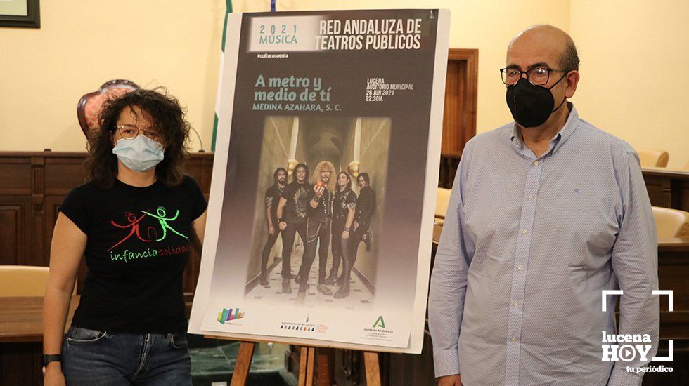  Araceli Delgado y José Pedro Moreno durante la presentación del concierto 