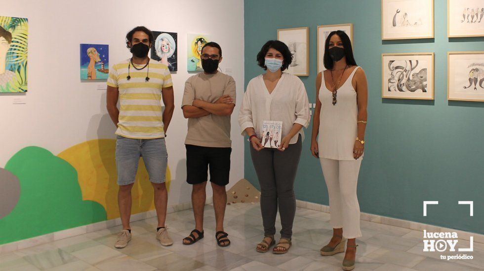  Almudena Castillejo junto a Mamen Beato y miembros de Borococo 