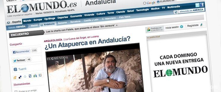  'El Mundo' dedica un amplio artículo y vídeo a la Cueva del Ángel 