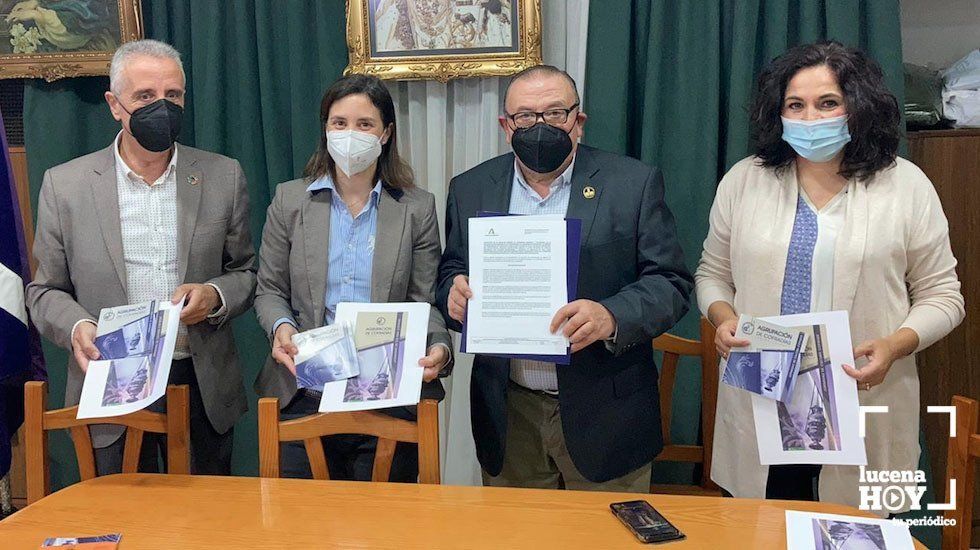  Juan Pérez, Cristina Casanueva, Antonio Díaz y María de la O Redondo durante la presentación de las actividades 