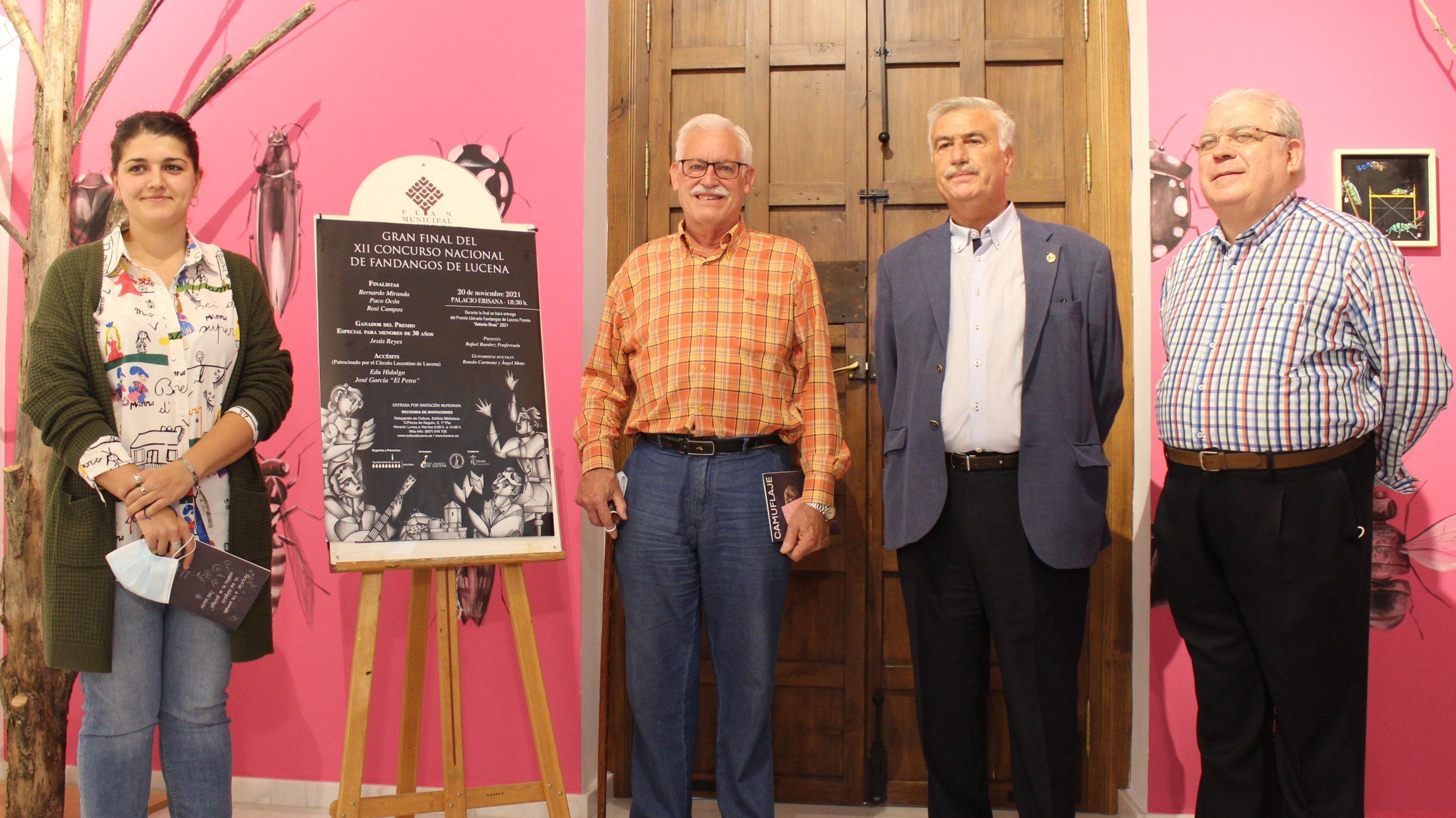  Mamen Beato, Manuel León, Juan Ruiz y Antonio Rivas en la presentación del evento 