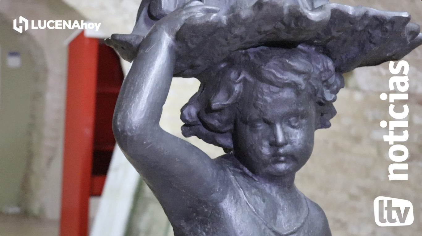 Detalle de la escultura del "Niño del Coso"