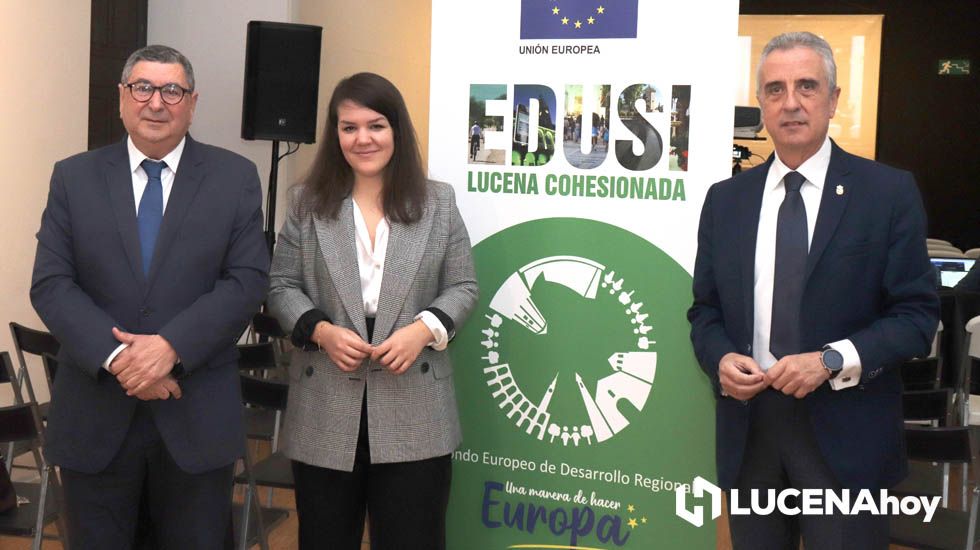 Antonio Moreno, Beatriz Postigo y Juan Pérez han abierto estas jornadas sobre la gestión de fondos EDUSI